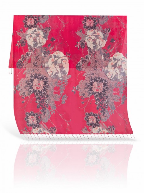 Палантин Женский S30-JEWEL.FLOWER/CORAL